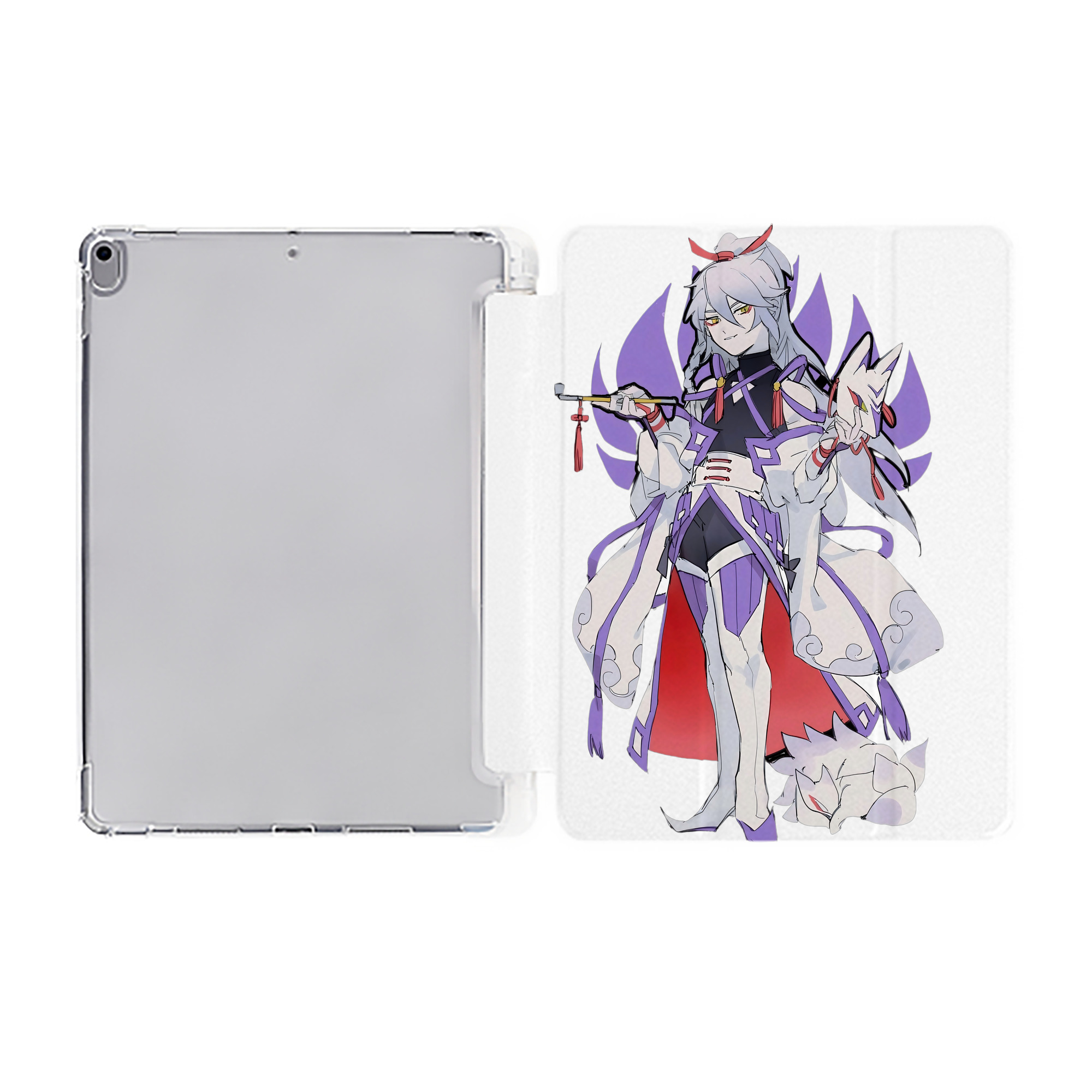 （画像用） 妖怪ウォッチ Yo-kai Watch IPad ケース ペン収納付き 三つ折りスタンド PUレザー×シリコン 対応機種9.5/10.5/10.9インチ